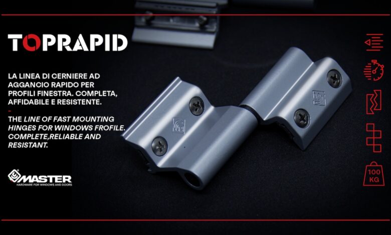 Release 2024 for Top Rapid, the line of quick-coupling hinges