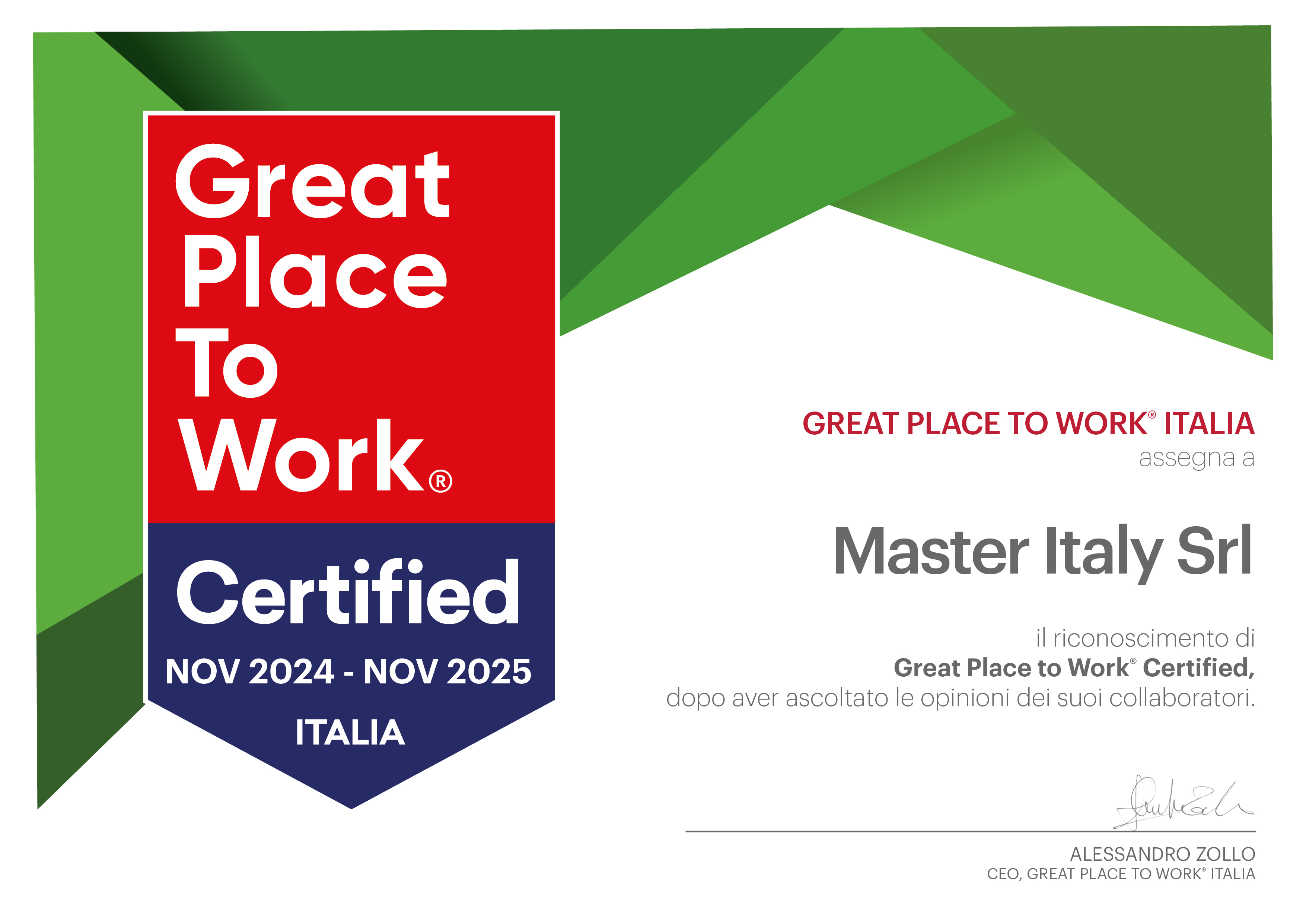 copertina certificato Great Place to Work 24-25